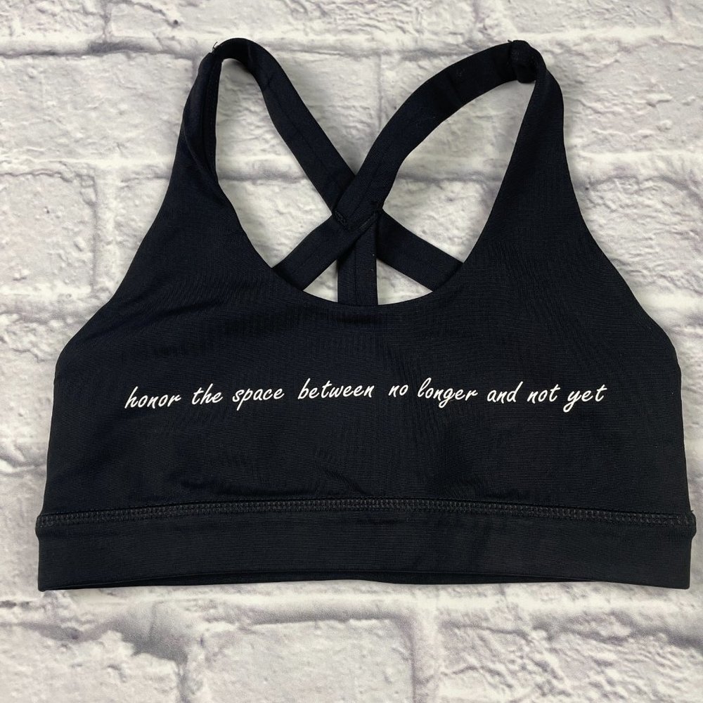 BIRDIEBEE BLACK HONOR CROSS BACK STRAPS STRAPPY SPORTS BRA XS - Picture 3 of 6